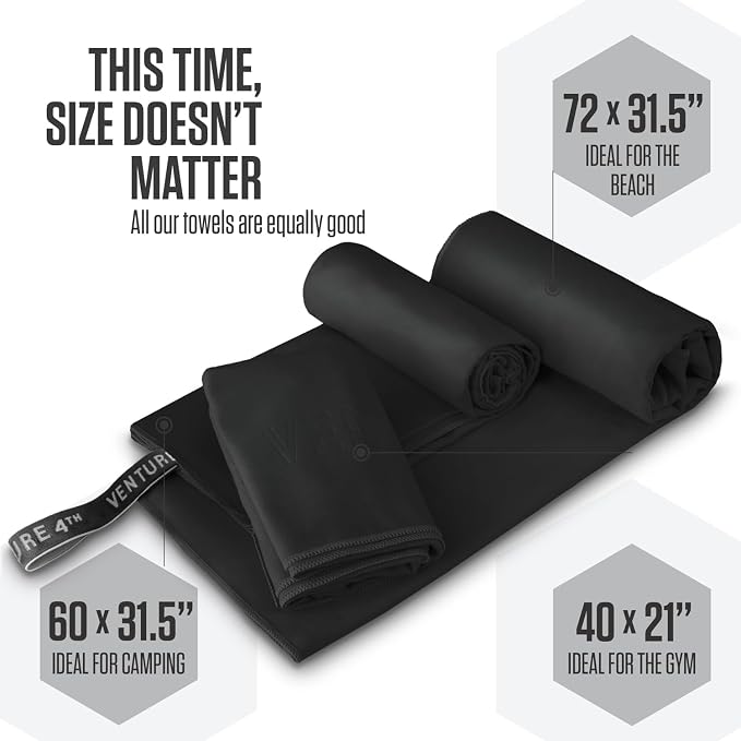 VENTURE 4TH Quick Dry Towel. Microfiber Travel Towel Ideal - Image 3
