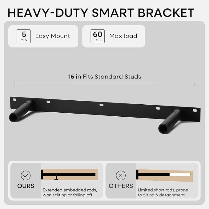Homeforia 24 inch Golden Oak Floating Shelf, High End Solid Real Wood 24inch - Image 4