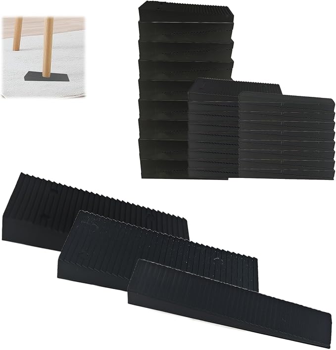 18 PCS Black Plastic Shims for Leveling Feet Stable, Extreme Weight Capacity by Unknown