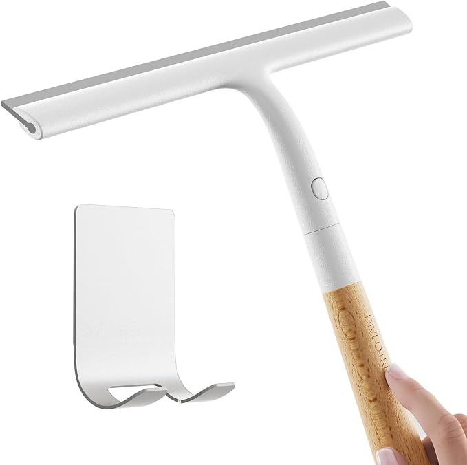 Silicone Shower Squeegee for Glass & Doors, Diveotree Multi-Purpose Squeegee by Unknown