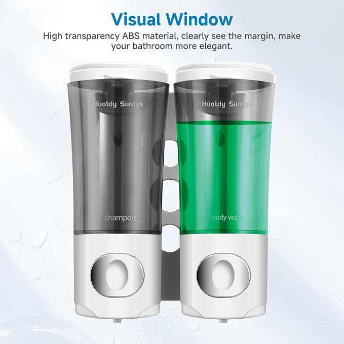 Shampoo and Conditioner Dispenser No Drill Shower Soap Dispenser Wall Mounted - Image 6