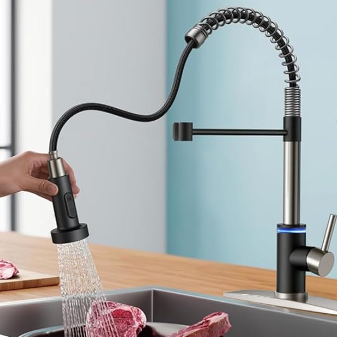 Smart Kitchen Faucet, 3 Modes Pull Down Sprayer, Touch On Sensor Activated - Image 5
