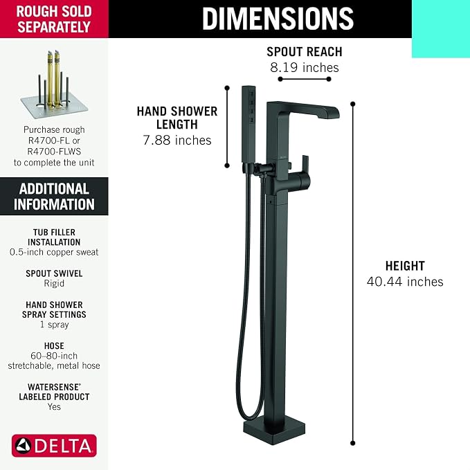 Delta Ara Freestanding Tub Faucet - Image 4