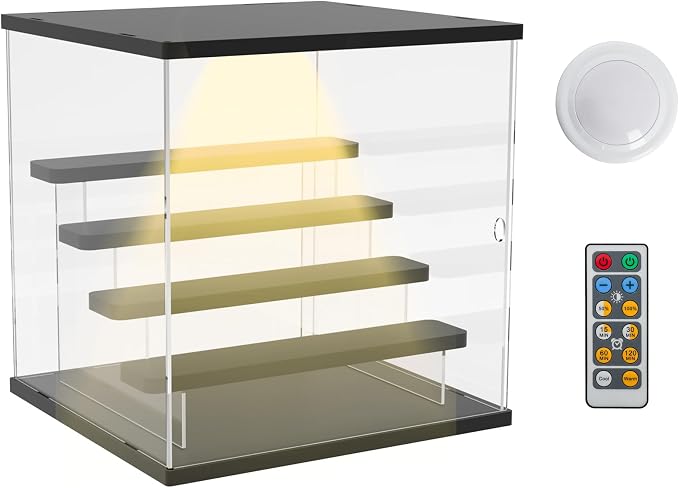 Choowin 5 Tier Clear Acrylic Lighted Display Case by Choowin