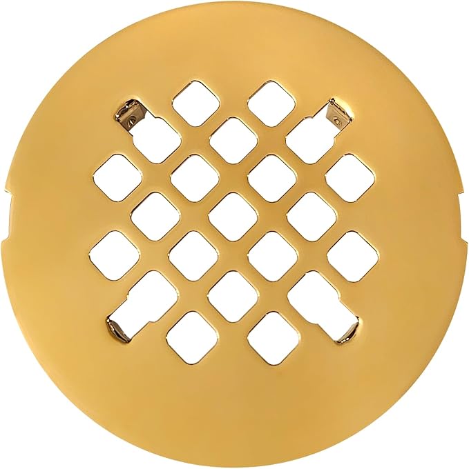 4 ¼” Polished Gold Snap-in Shower Drain Cover by OrangeDesignProductionCo