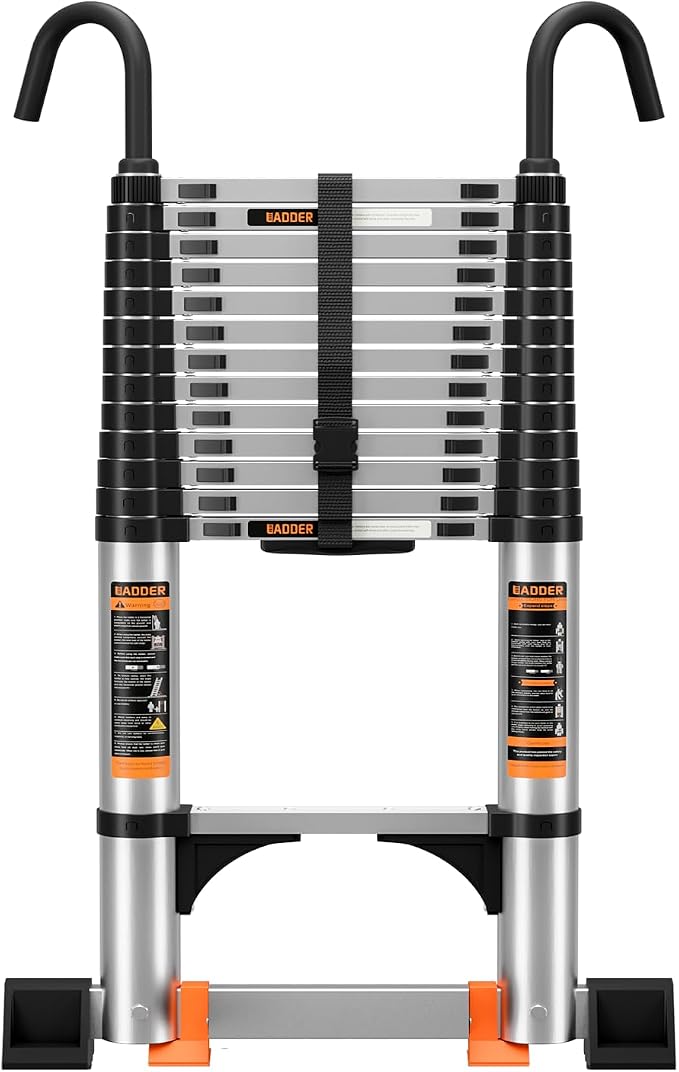 Telescoping Ladder, 13.5FT Aluminum Multi-Purpose Collapsible Ladder by Unknown