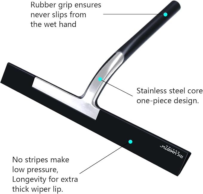 Silicone Rubber Blade & Hook Shower Window Squeegee 11" in Width Silicone Car - Image 3