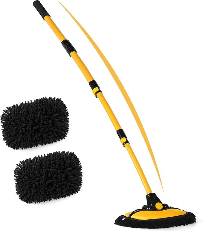 anngrowy 56.7" Car Wash Brush Mop Kit Mitt Sponge by anngrowy