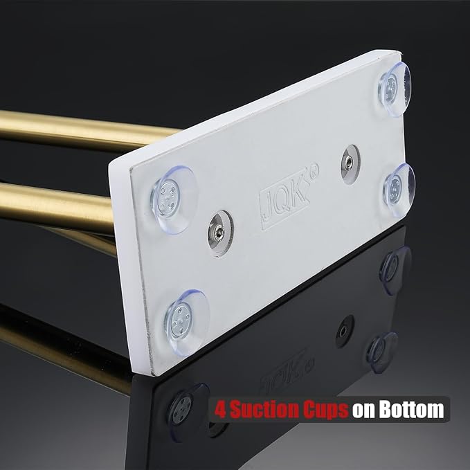 JQK Bath Towel Bar Free Standing Gold, 30 Inch Stand Double Towel Rack Holder - Image 8