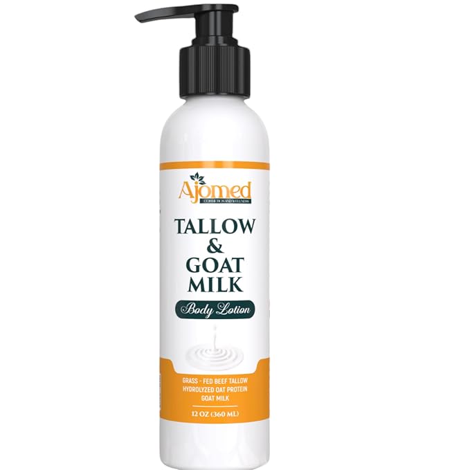 Tallow & Goat Milk Body Lotion for Sensitive Skin, Organic moisturizing Lotion by AJOMEDCOSMETICSANDWELLNESS