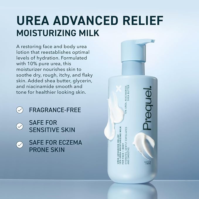 Prequel Skin Urea Advanced Relief Moisturizing Milk, 10% Urea Lotion - Image 2