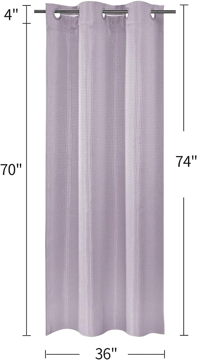 MitoVilla Purple Waffle Small Stall Shower Curtain Liner Set 36 x 74, No Hooks - Image 7