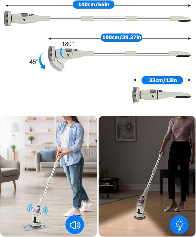 Electric Spin Scrubber Cordless Shower Cleaning Brush - Image 4