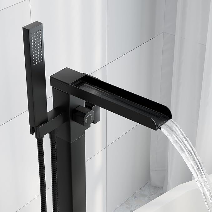 Freestanding Bathtub Faucet, Floor Mount Bathtub Faucet by FocusonKitchenBathroom