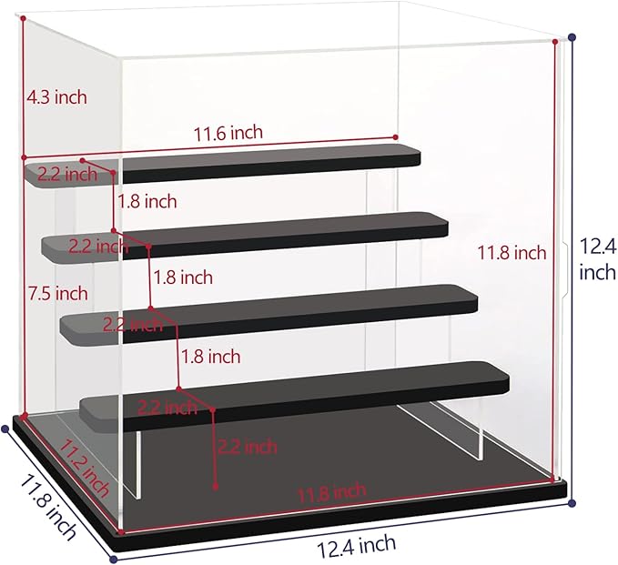 Choowin 5 Tier Clear Acrylic Display Case - Image 2
