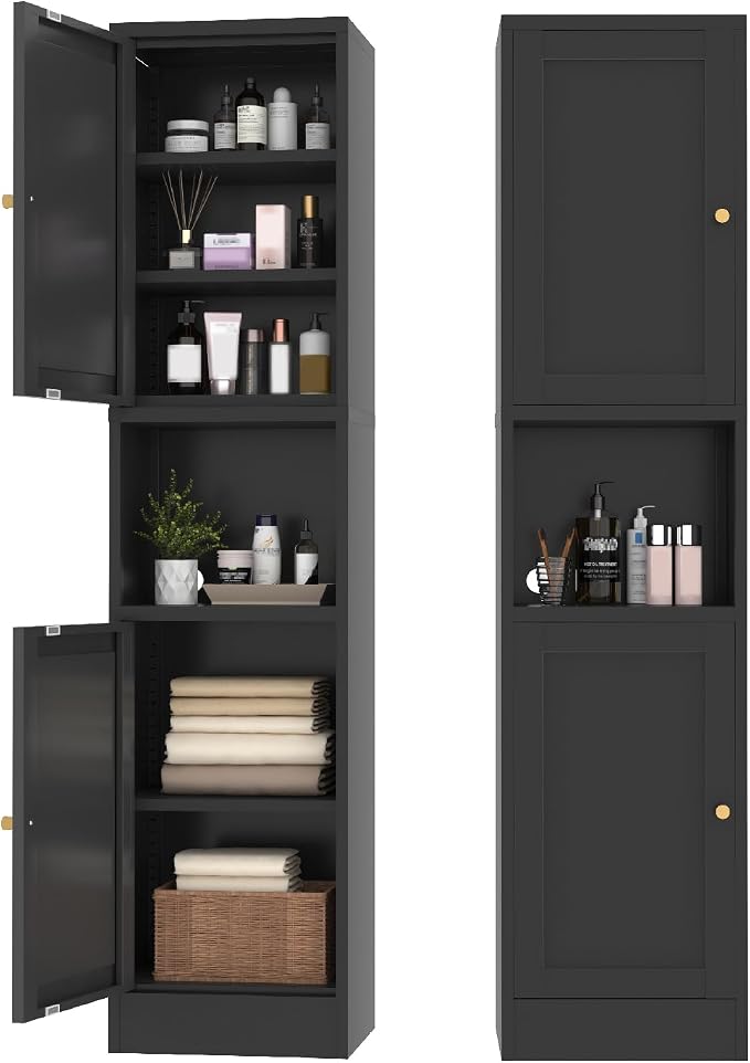 Metal Bathroom Storage Cabinet, Slim Metal Locker by Unknown