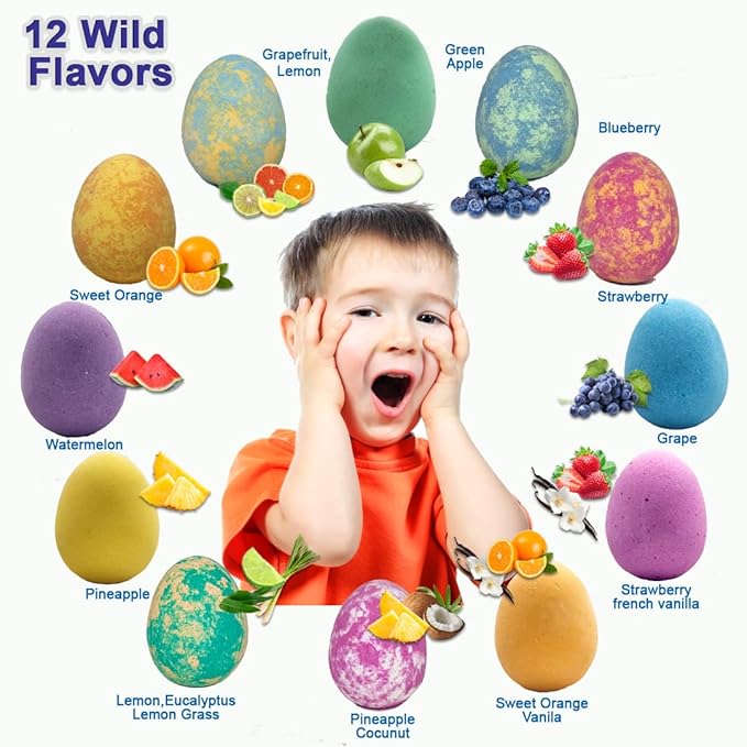 Bath Bombs for Kids with Surprise Inside- 12 pk Kids Bath Bombs with Jungle Toys - Image 5