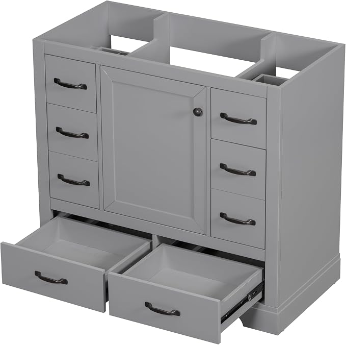 Favfurish 36" Bathroom Vanity Without Top Sink, 6-Drawer Freestanding Cabinet - Image 5