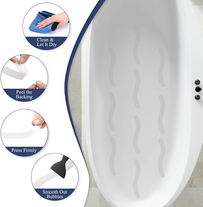 28 PCS Shower Floor Non Slip Stickers - Image 5