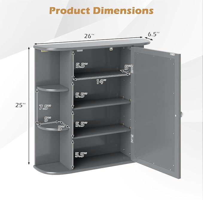 RELAX4LIFE Bathroom Wall Cabinet - Image 2
