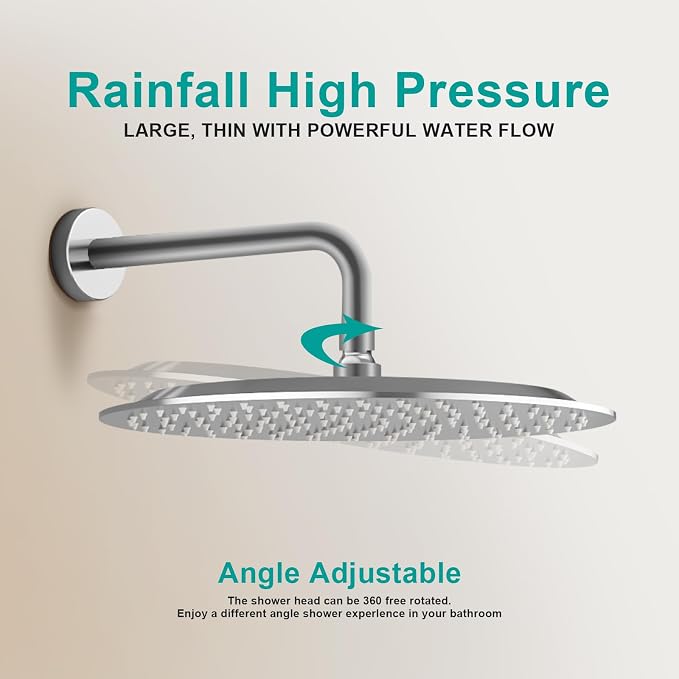 All Metal Rain Shower Head - Image 7