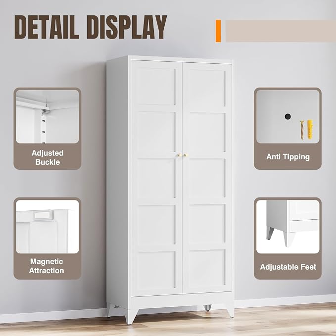Yizosh Metal Storage Cabinet - Image 4