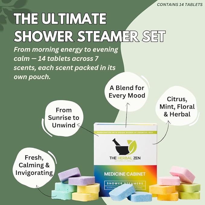Shower Steamers Aromatherapy Bombs – Adult Christmas Stocking Stuffer – Made in - Image 2