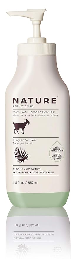 Goat Milk Lotion, Creamy Fragrance Free, Moisturizing Goat Milk Skin Lotion by Nature+by+Canus