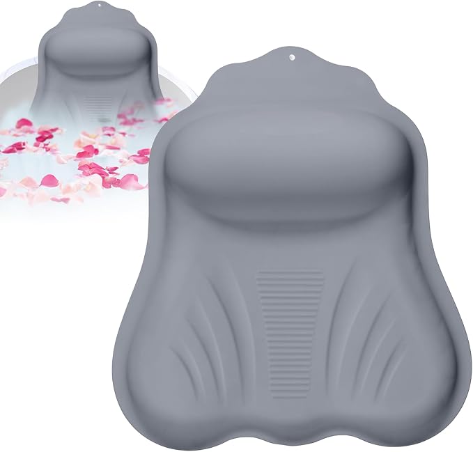 Silicone Bath Pillow for Tub Adults, 4D Air-Cushion Bathtub Pillow for Head by Unknown