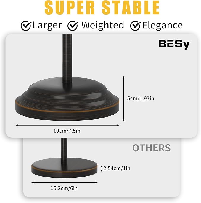 BESy Toilet Paper Holder Free Standing Bathroom Toilet Tissue Holder Stand - Image 6