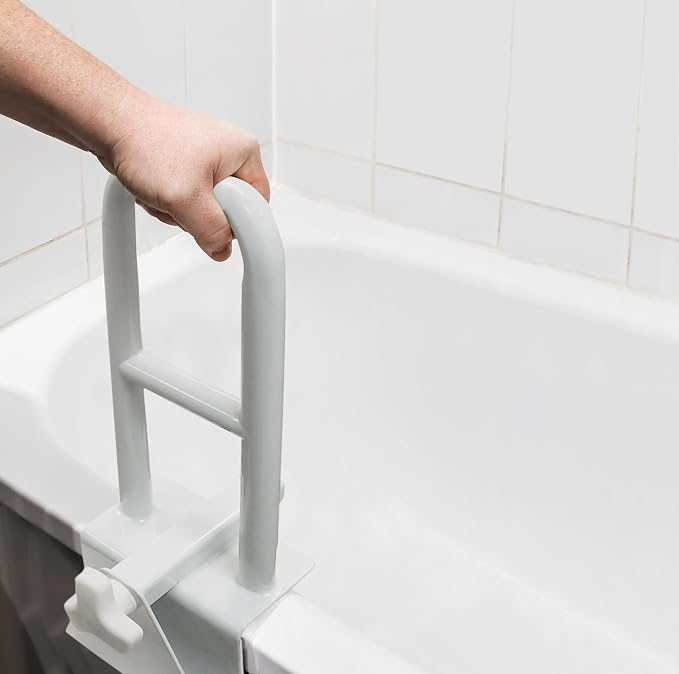 Vaunn Medical Adjustable Bathtub Safety Rail Shower Grab Bar Handle, Stainless - Image 5