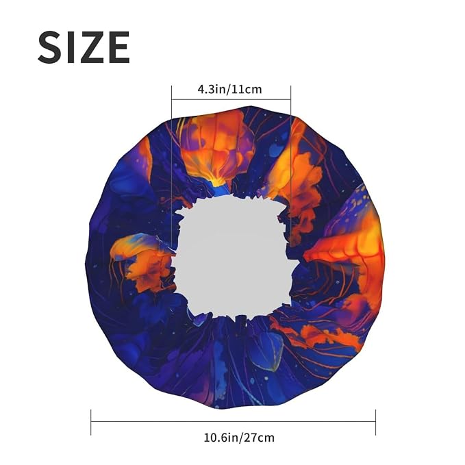 Fantasy Nautical Jellyfish Shower Cap - Image 6