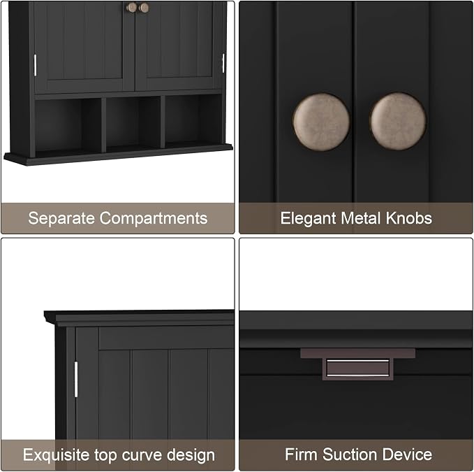 ChooChoo Bathroom Cabinet Wall Mounted 2-Door - Image 5