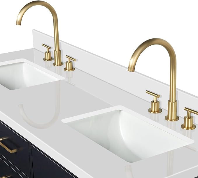 ARIEL Hepburn 73 in. Double Rectangle Sink Vanity - Image 10