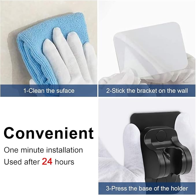 NearMoon Self Adhesive Shower Head Holder-Adjustable Handheld Shower Holder NO - Image 7