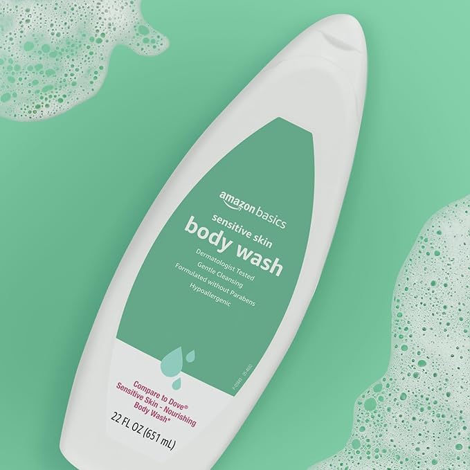 Amazon Basics Body Wash for Sensitive Skin, Hypoallergenic, 22 fl oz - Image 6
