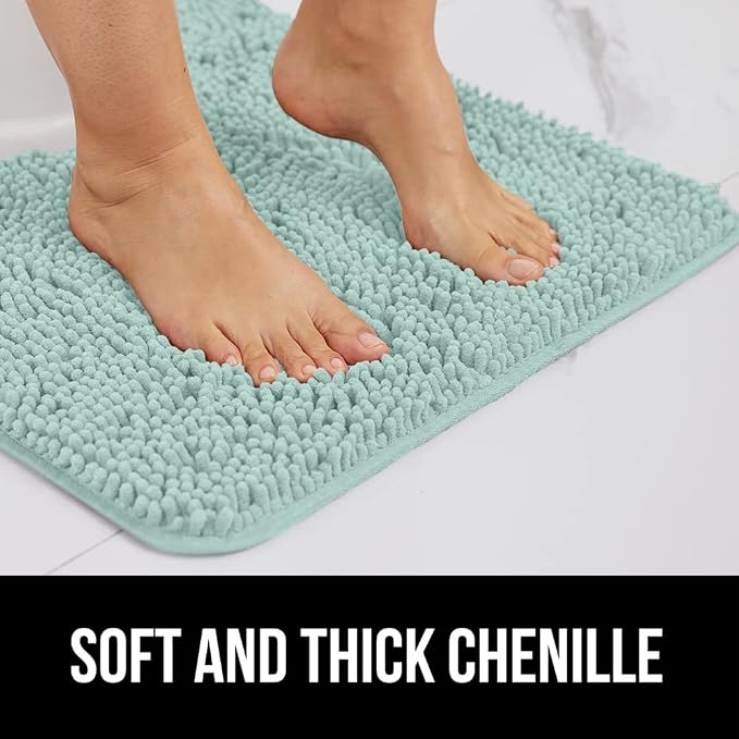 GORILLA GRIP Bath Rug Mat 60x24, Soft Absorbent Chenille, Quick Dry Microfiber - Image 4