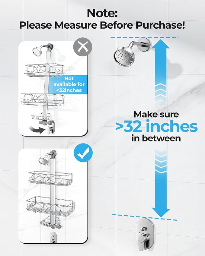 ODesign 2 Tier Stainless Steel Anodized Aluminum, Height-Adjustable Rustproof - Image 3