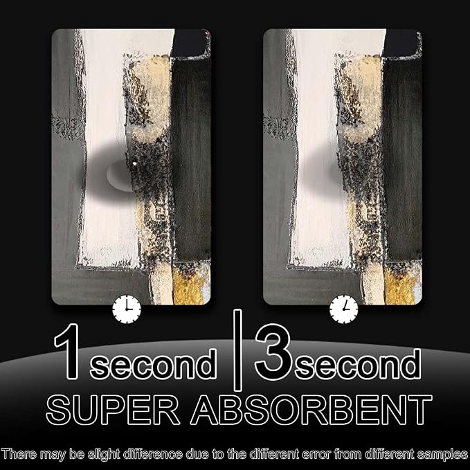 Bath Mat Rug, Abstract modern black gold Non Slip Quick Dry Super Absorbent - Image 6