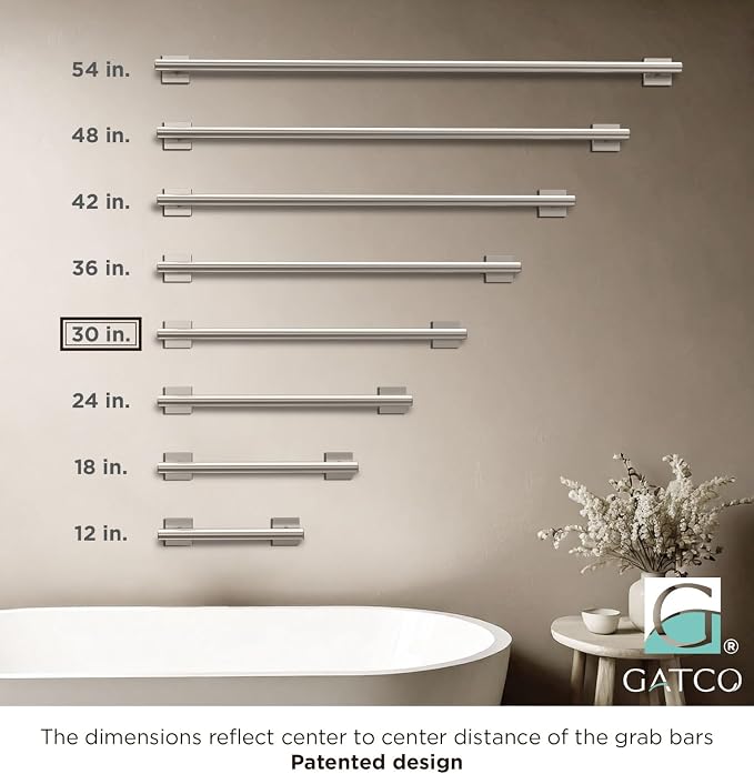 Elevate 30" L Grab Bar, Satin Nickel - Image 3