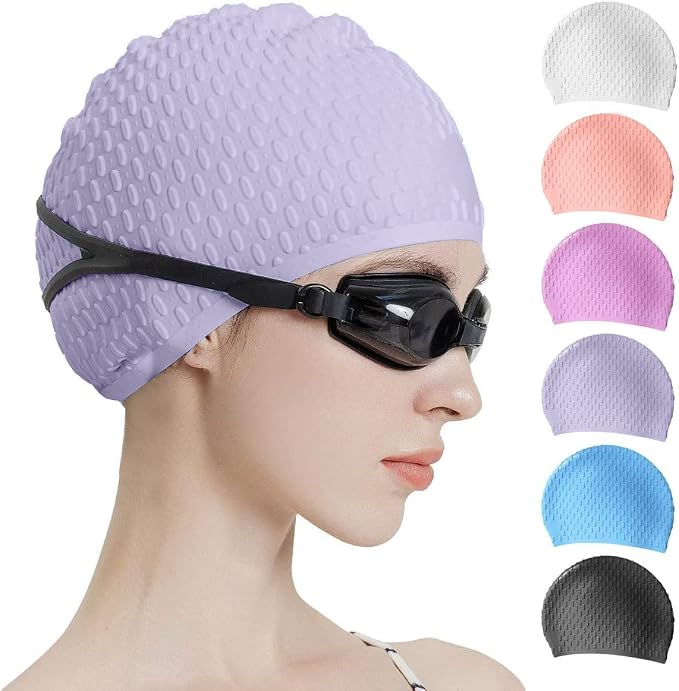 Tripsky Silicone Swim Cap, Comfortable Bathing Cap Ideal by Tripsky