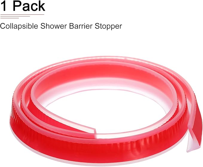 39"x0.8"x0.5" Collapsible Shower Barrier Stopper - Image 6