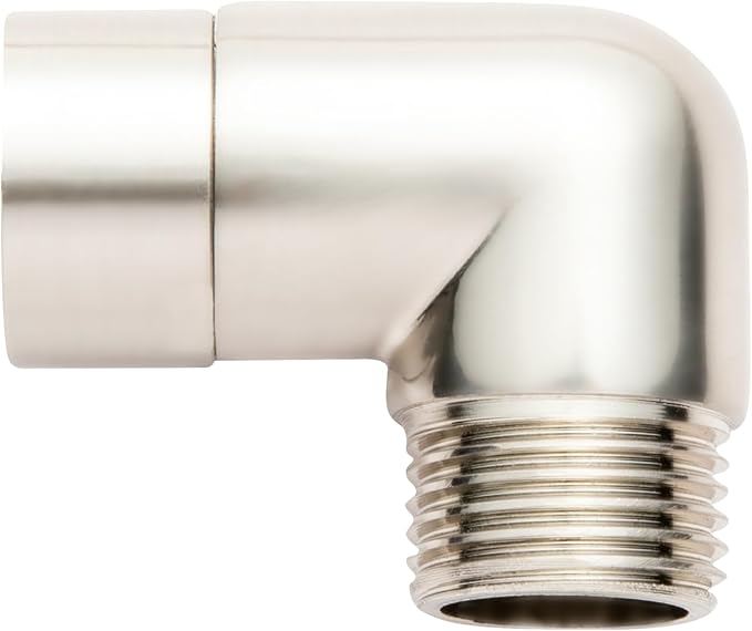 OFFO Shower Head Elbow Adapter, Brushed Nickel All Metal Handheld Shower Head by OFFO