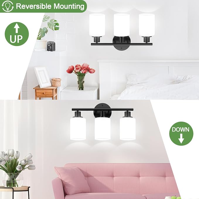 3-Light Bathroom Light Fixtures, Bathroom Wall Lamp - Image 7
