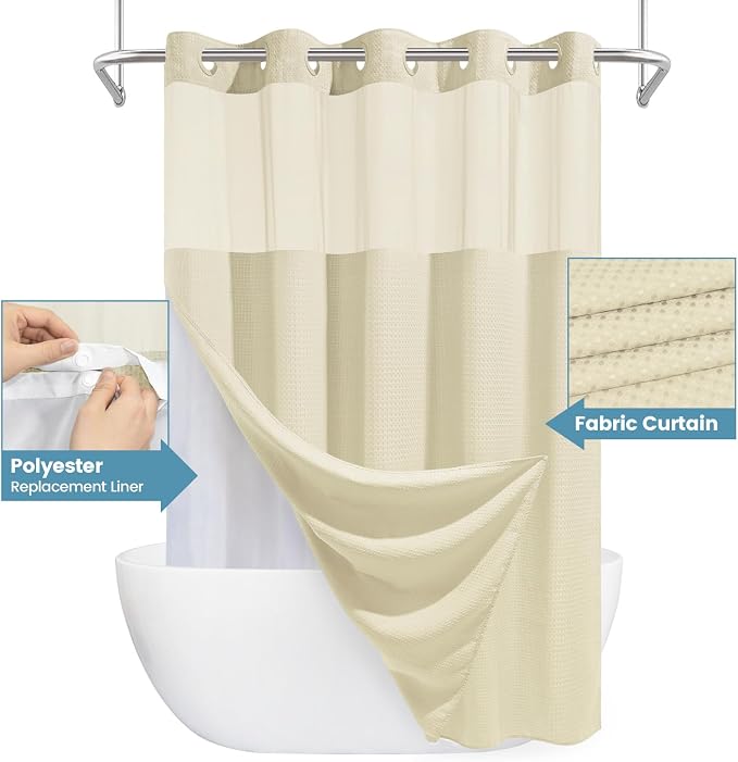 Ivory Hotel Shower Curtain - Image 4