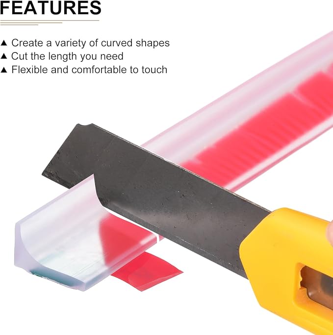 79"x0.8"x0.5" Collapsible Shower Barrier Stopper - Image 3