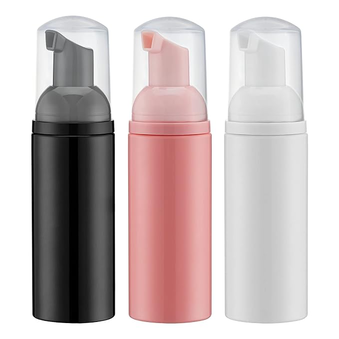 Tekson 3 PCS Soap Foam Bottle, Empty Travel Foaming Lash Shampoo by Tekson