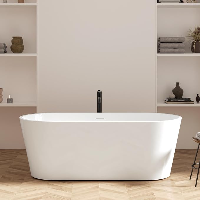 FerdY 67" Shangri-La Elite, Acrylic Freestanding Bathtub, Glossy White by FerdY