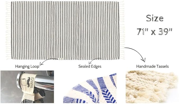 Bazaar Anatolia Turkish Bath Towel – 100% Cotton, Quick Dry Boho Farmhouse Decor - Image 4