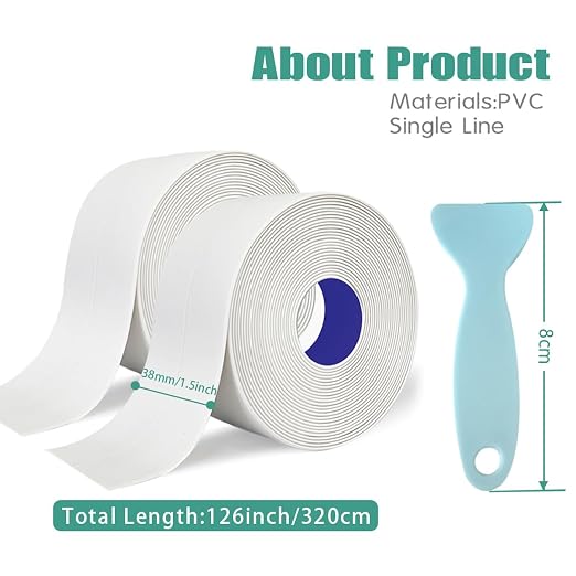 Caulk Tape - 2 Roll Waterproof Bathroom Caulking Tape - Image 2